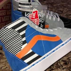 vans old skool black multi disarray